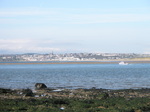 JT00032 Little boat leaving Rinnashark Harbour (Tramore).jpg